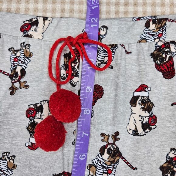 Santa's Treasures Christmas Dressed Pug Dogs Pull On Loungewear Pajama Pants - Picture 11 of 12